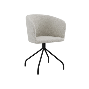 RATIO - Trestle-based swivel fabric chair by DÔME DECO - view 3